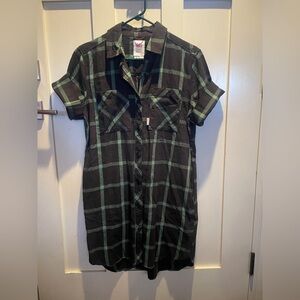 Topo Designs Organic Cotton Plaid Shirt Dress - size M - Never worn